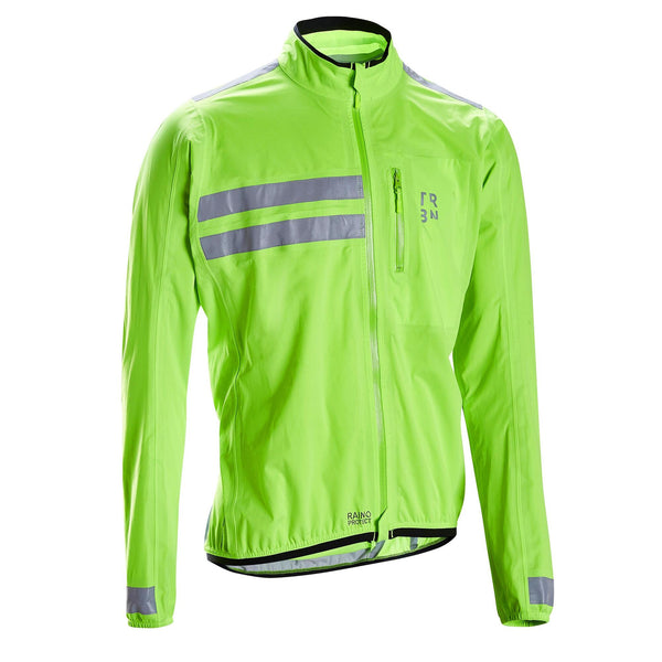 Triban RC500 High Visibility Showerproof Cycling Jacket Men s