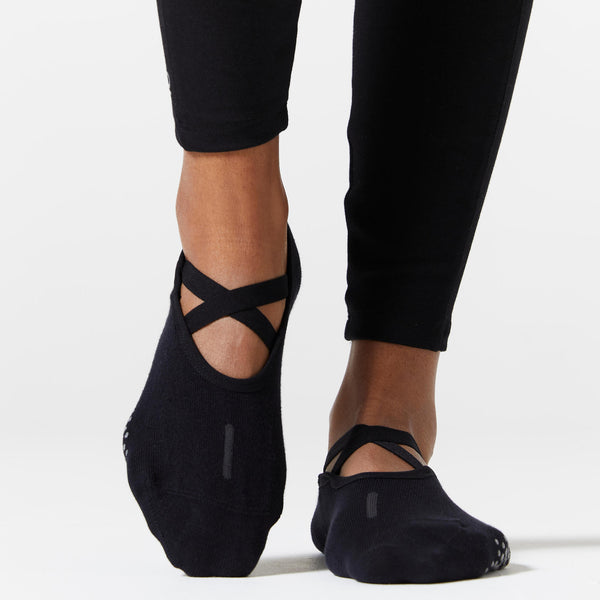 Women’s Non-Slip Fitness Socks - 500 Black