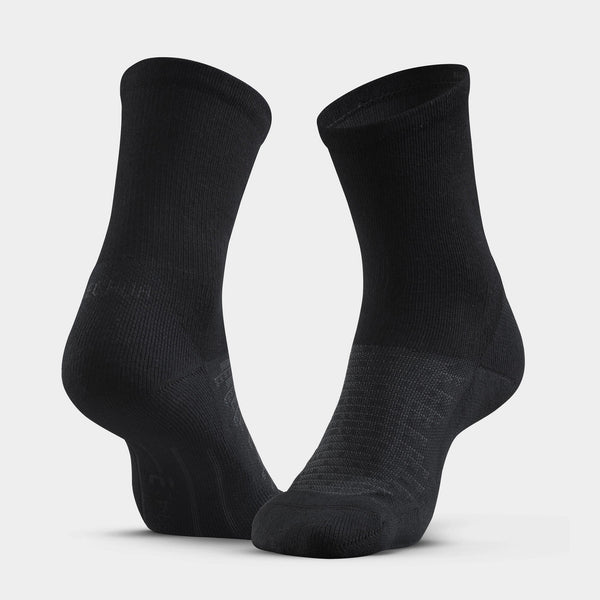 Hiking Socks High-Ankle 2 pairs MH500 - Black/Grey