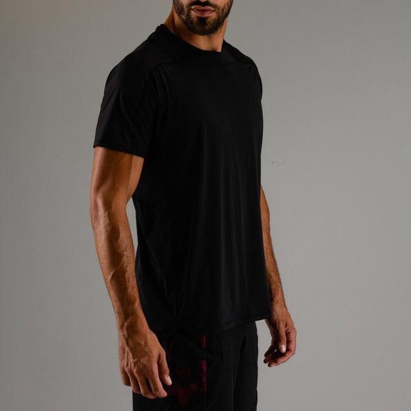 Men's Slim-Fit Gym T-Shirt - 500 Black - Black - Domyos - Decathlon