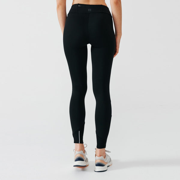 Women's Breathable Short Running Leggings Dry+ Feel – Black - Black, Black  - Kalenji - Decathlon