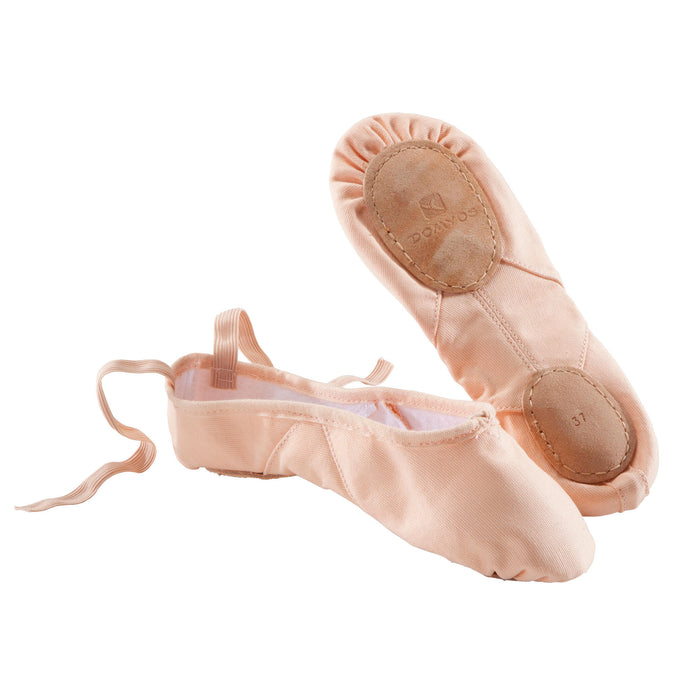 Move Dance Split Sole Canvas Ballet Shoe - Pink - Move Dance US