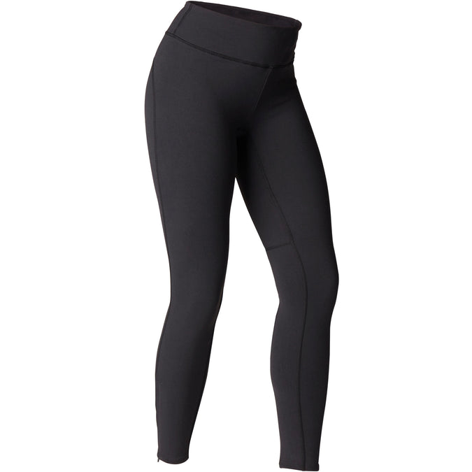 Women GA MultiPocket High-Waist Breathable Activewear Mesh Legging - BLACK  - Decathlon