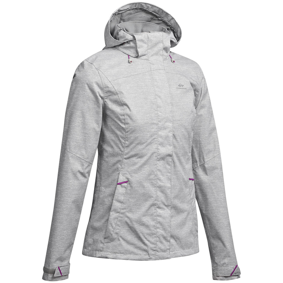 Quechua Women's waterproof mountain walking jacket MH100 | Decathlon