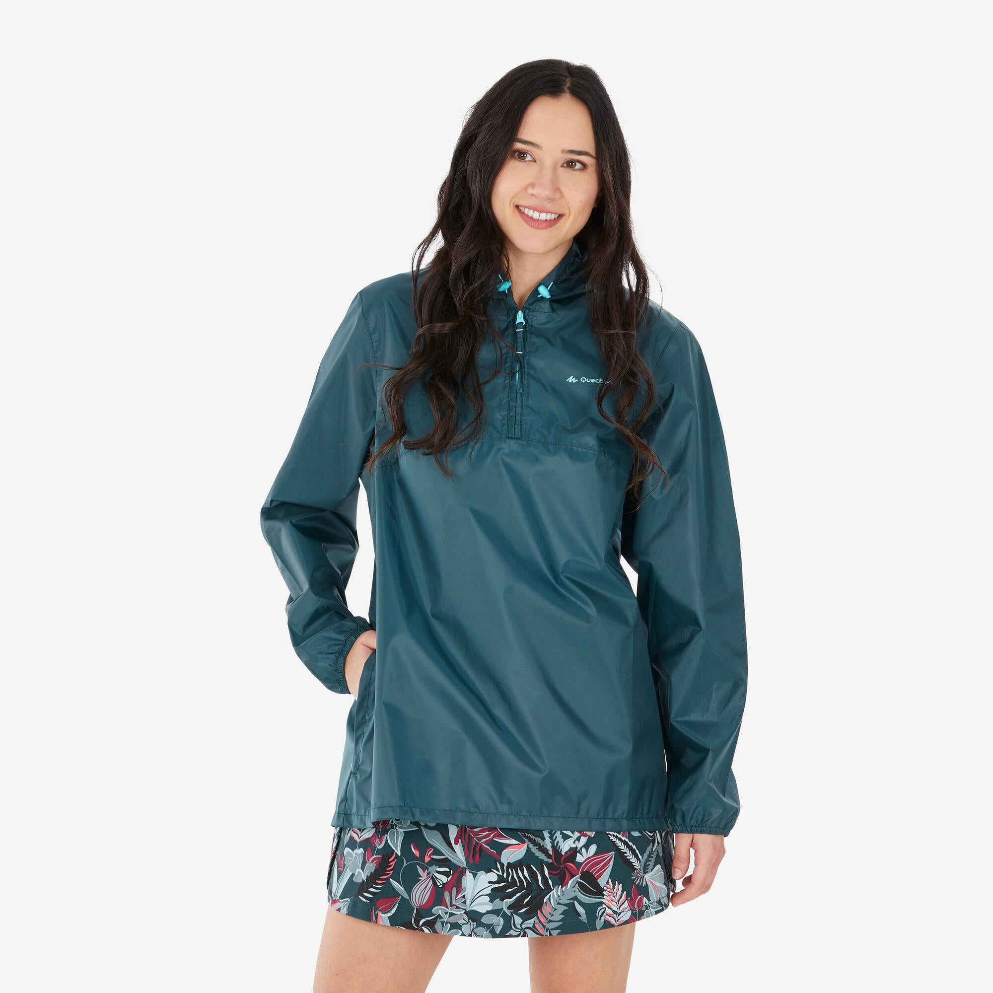 Quechua Women s Raincut 1 2 Windproof and Water repellent Rain Jacket