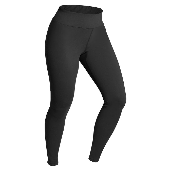Warm+ Women's Running Warm Long Leggings - black with patterns KALENJI |  Decathlon