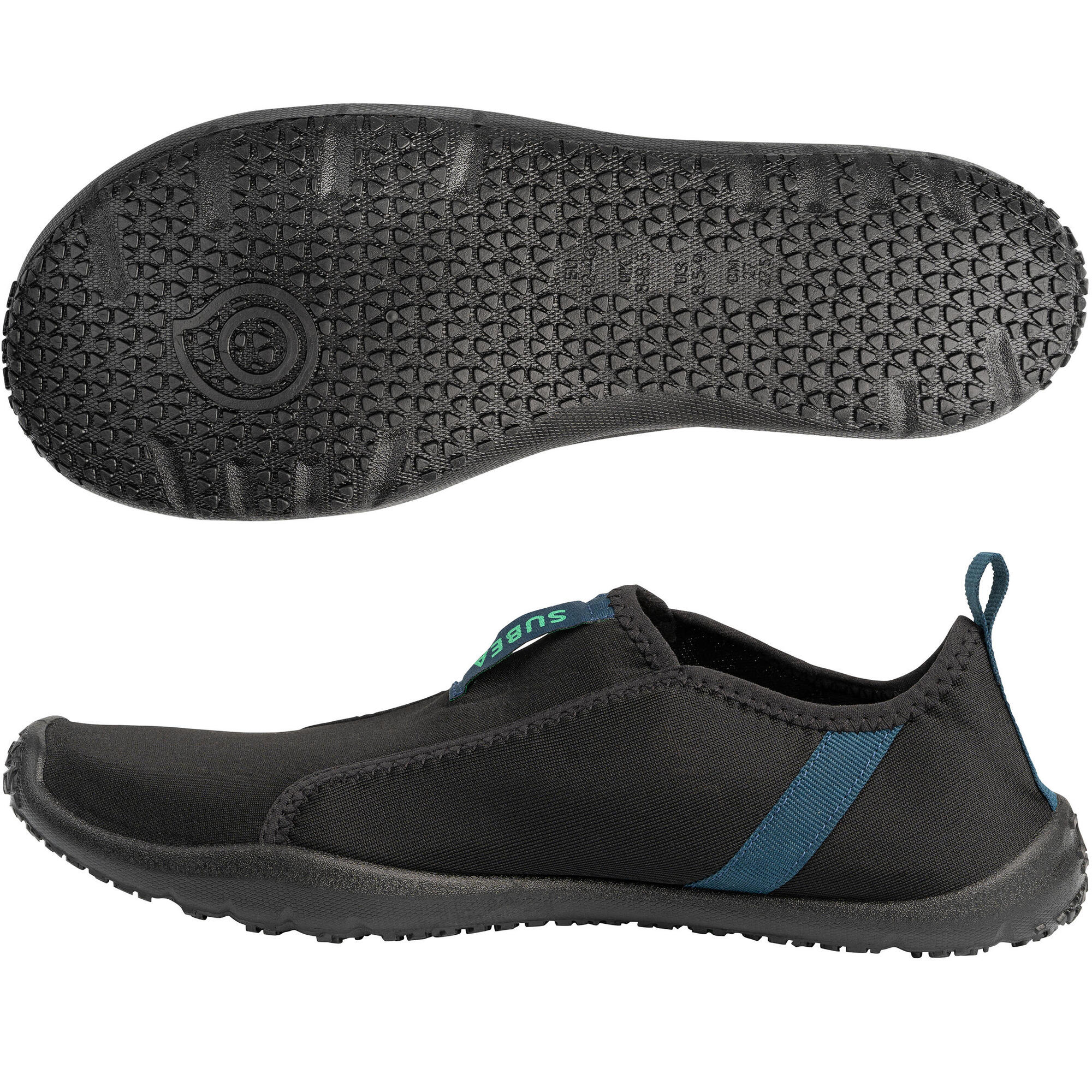 Subea Adult Elasticated Water Shoes Aquashoes 120 - Black | Decathlon