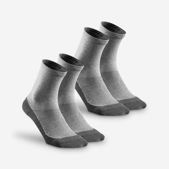 
Quechua Sock Hike 50 High - Pack of 2 pairs - Grey,  Image  of 