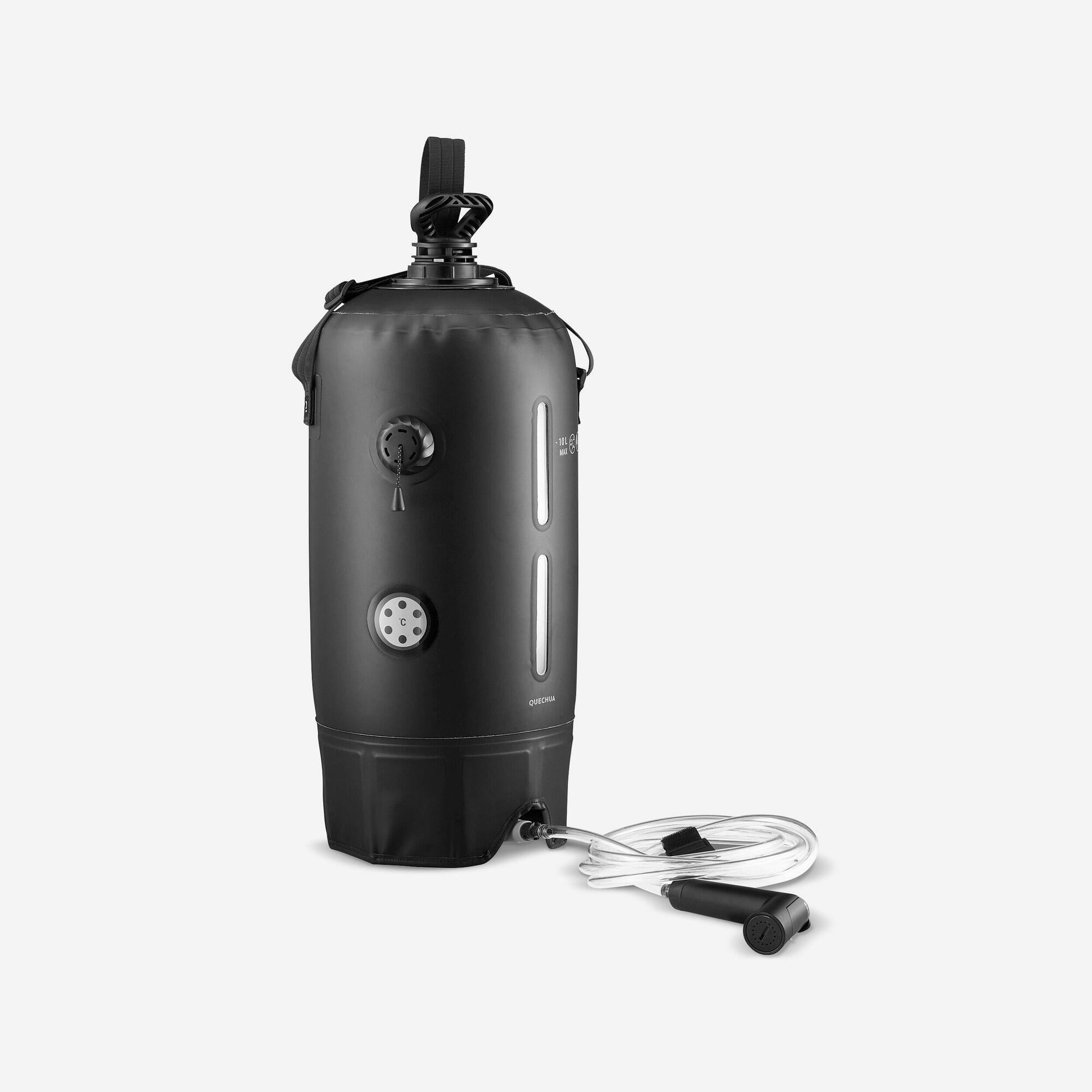 Quechua 10 L Solar Pressure Camping Shower in Black