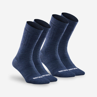 
Quechua SH100 Mid Winter Hiking Warm Socks - 2 Pairs,  Image  of 