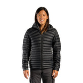Quechua Decathlon Women's Jacket Black Hooded Zipper Front 2XS