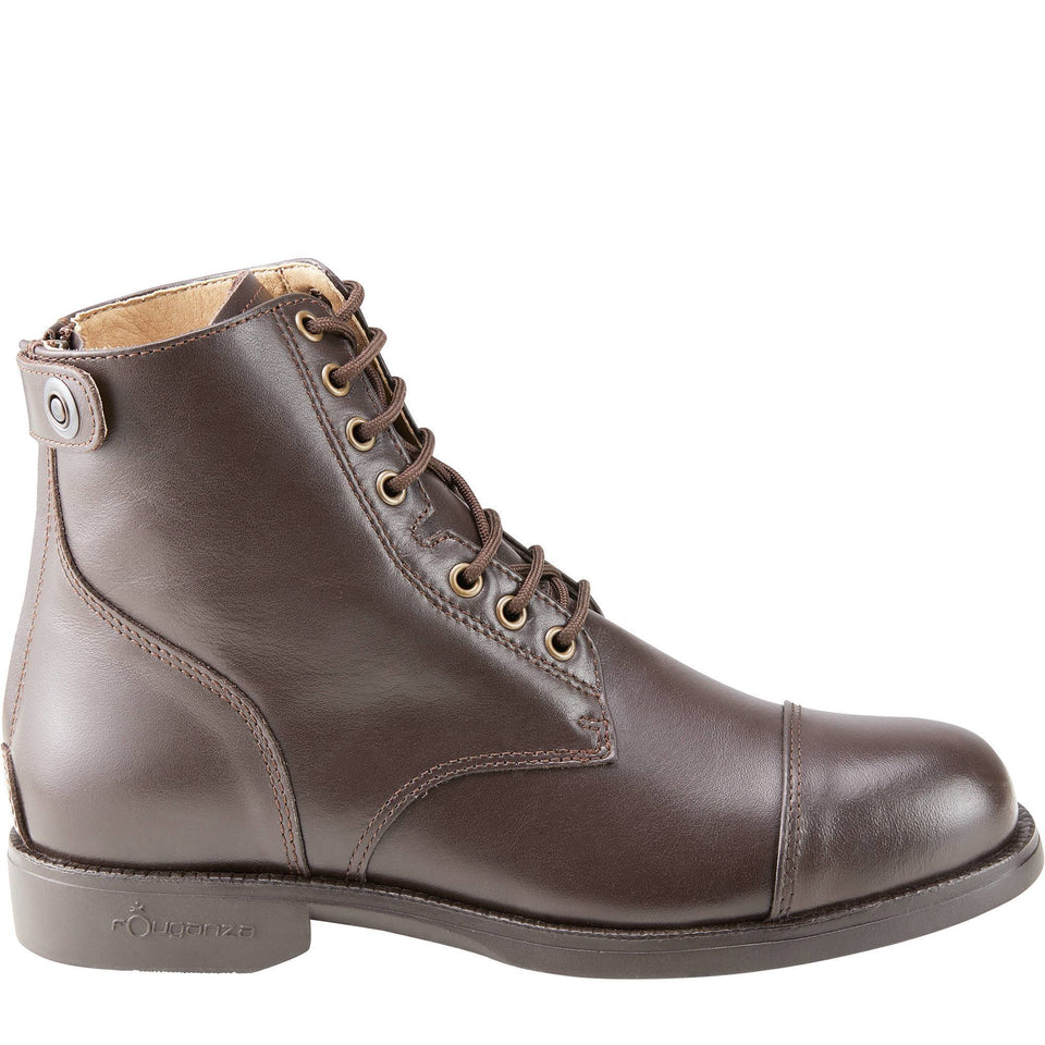 Leather Lace-Up Riding Paddock Boots, Women's | Decathlon