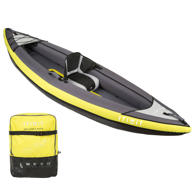 Itiwit Inflatable Recreational Touring Sit-on-top Kayak 1 person