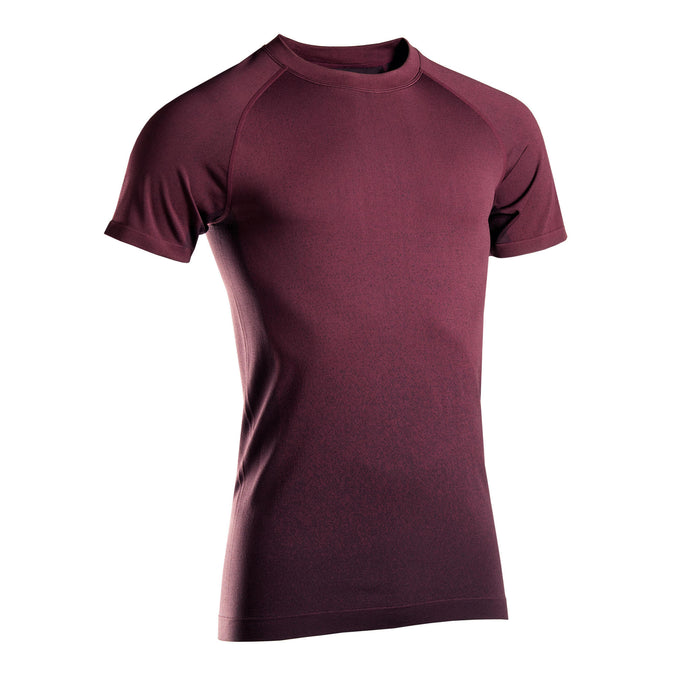 Allergi albue Almindelig Domyos Seamless Short Sleeved Power Yoga T-Shirt Men's | Decathlon